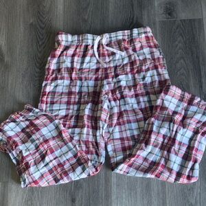 Plaid pajama pants M